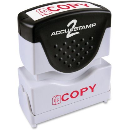 Picture of AccuStamp Accu-Stamp Pre-Inked Shutter Stamp, 1/2in x 1-5/8in Impression, Red