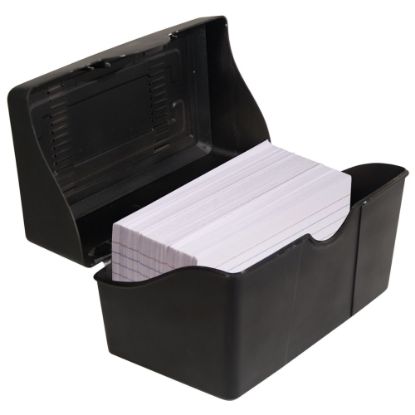 Picture of Innovative Storage Designs Plastic Card File, 3in x 5in, 250-Card Capacity, Black