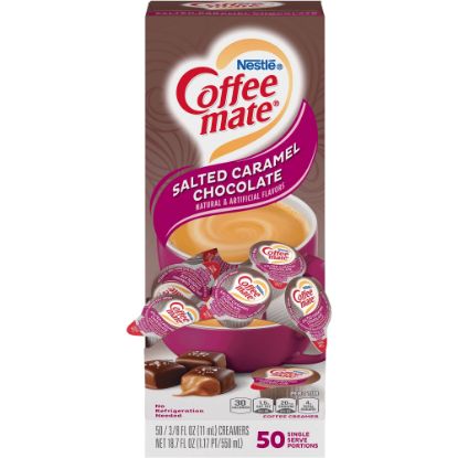 Picture of Nestle Coffee-mate Liquid Creamer, Salted Caramel Chocolate Flavor, 0.38 Oz Single Serve x 50