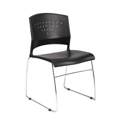 Picture of Boss Office Products Stack Chairs in Black, Set of 5