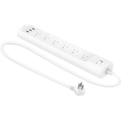 Picture of TP-Link Kasa Smart HS300 - Kasa Smart Plug Power Strip - Surge Protector with 6 Individually Controlled Smart Outlets and 3 USB Ports, Works with Alexa & Google Home, No Hub Required