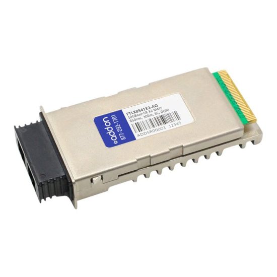 Picture of AddOn Finisar FTLX8541E2 Compatible X2 Transceiver - X2 transceiver module (equivalent to: Finisar FTLX8541E2) - 10 GigE - 10GBase-SR - SC multi-mode - up to 984 ft - 850 nm - for P/N: 3HE14834AA-C-AO