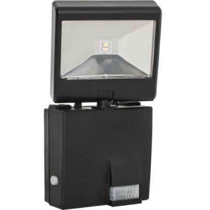 Picture of Maxsa Solar-Powered LED Security Spotlight - LED Bulb - Motion-activated, Adjustable - Plastic - Wall Mountable