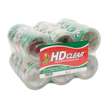 Picture of Duck HD Clear Heavy-Duty Packaging Tape, 1-7/8in, Crystal Clear, Box Of 24 Rolls