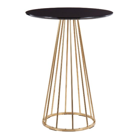 Picture of LumiSource Canary Counter Table, 36inH x 27inW x 27inD, Black/Gold