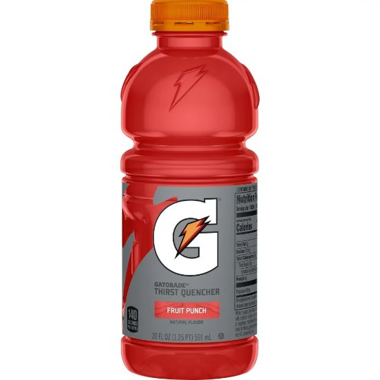 Picture of Gatorade Fruit Punch Sports Drink, 20 Oz, Pack Of 24