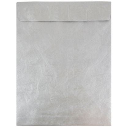 Picture of JAM Paper Tyvek Open-End Envelopes with Peel & Seal Closure, 11-1/2 x 14-1/2in, Silver, Pack Of 25 Envelopes