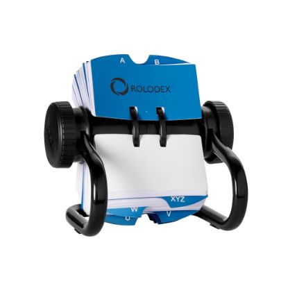 Picture of Rolodex Open Metal Single Rotary File, 2 1/4in x 4in, 500 Cards, Black