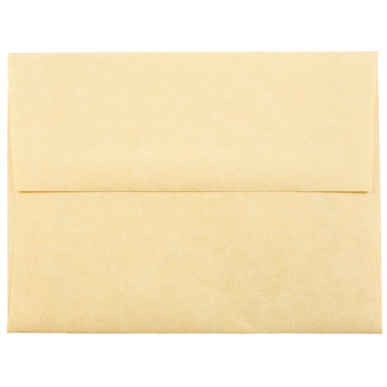 Picture of JAM Paper Booklet Invitation Envelopes, A2, Gummed Seal, 30% Recycled, Antique Gold, Pack Of 25