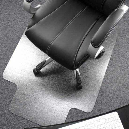 Picture of Floortex Ultimat Polycarbonate Lipped Chair Mat For Carpets Over 1/2in Thick, 48in x 53in, Clear