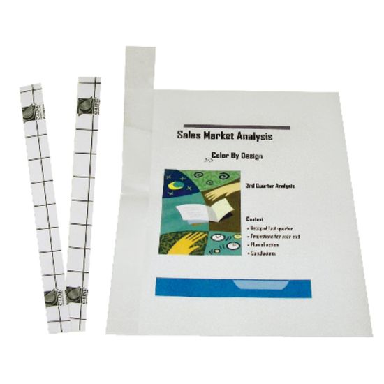 Picture of C-Line Self-Adhesive Reinforcing Strips, CLI64112, 10 3/4in x 1in, Clear, Box Of 200