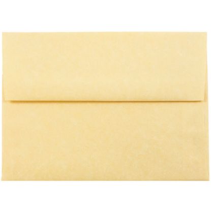 Picture of JAM Paper Parchment Booklet Invitation Envelopes, A6, Gummed Seal, 30% Recycled, Antique Gold, Pack Of 25