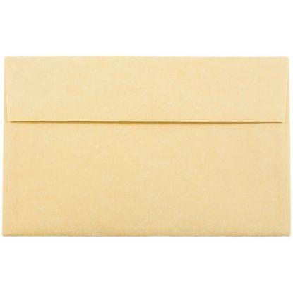 Picture of JAM Paper Parchment Booklet Invitation Envelopes, A10, Gummed Seal, 30% Recycled, Antique Gold, Pack Of 25