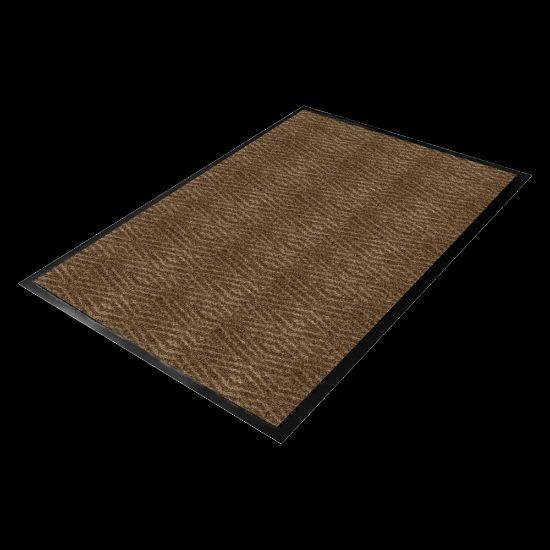 Picture of Genuine Joe Dual-Ribbed Indoor Floor Mat, 4ft x 6ft, Chocolate