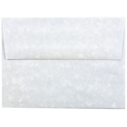 Picture of JAM Paper Parchment Booklet Invitation Envelopes, A6, Gummed Seal, 30% Recycled, Blue, Pack Of 25