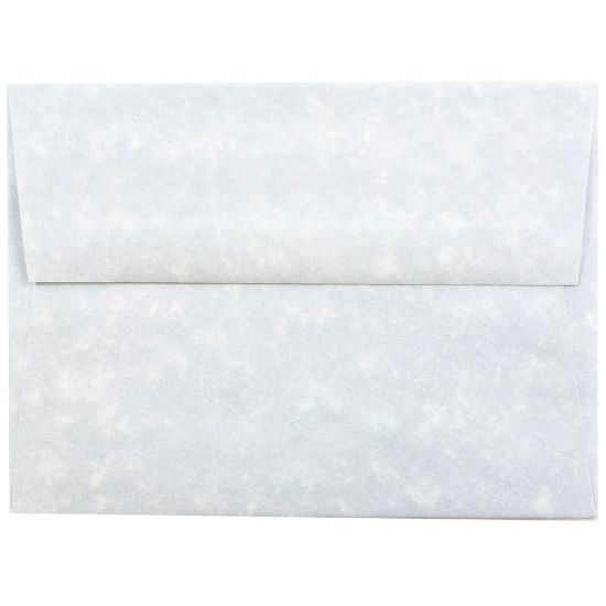 Picture of JAM Paper Parchment Booklet Invitation Envelopes, A6, Gummed Seal, 30% Recycled, Blue, Pack Of 25