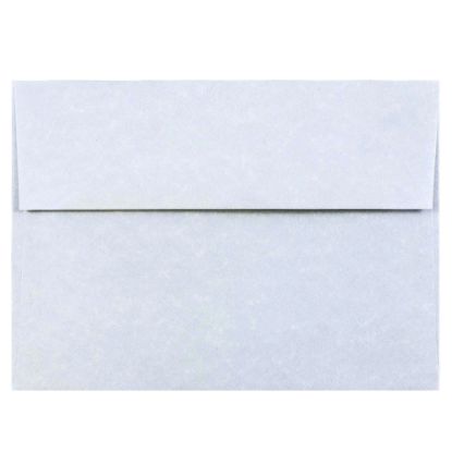 Picture of JAM Paper Parchment Booklet Invitation Envelopes, A7, Gummed Seal, 30% Recycled, Blue, Pack Of 25