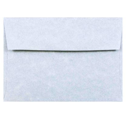 Picture of JAM Paper Booklet Envelopes, #4 Bar (A1), Gummed Seal, 30% Recycled, Blue, Pack Of 25