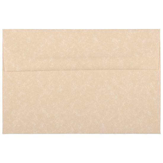 Picture of JAM Paper Booklet Invitation Envelopes, A8, Gummed Seal, 30% Recycled, Brown, Pack Of 25