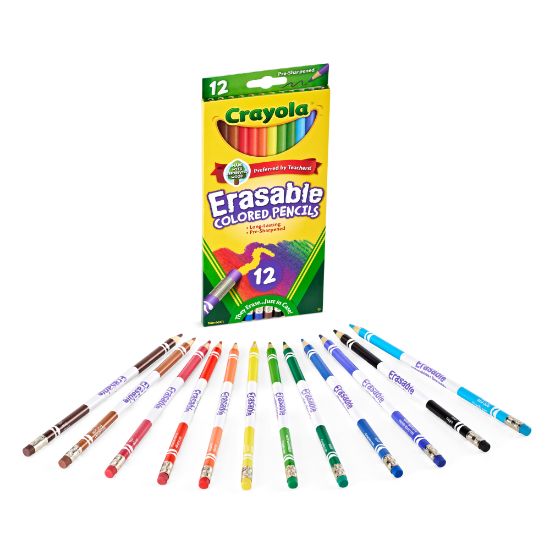 Picture of Crayola Erasable Colored Pencils, Pack Of 12 Pencils