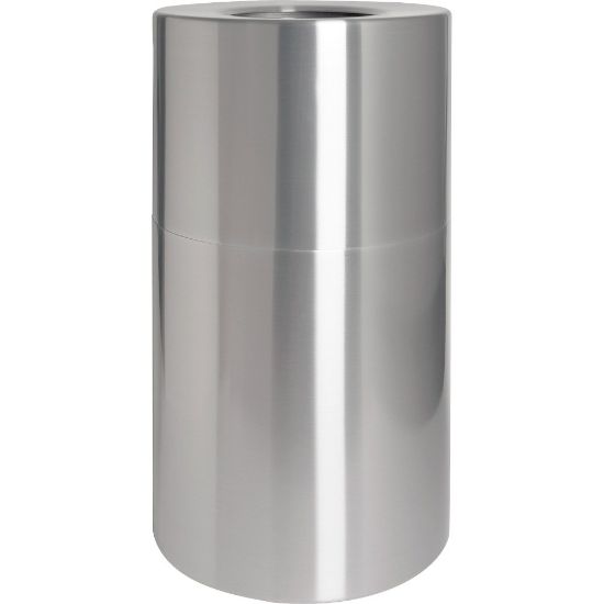 Picture of Genuine Joe Weather-Resistant Aluminum Waste Receptacle, 35 Gallon