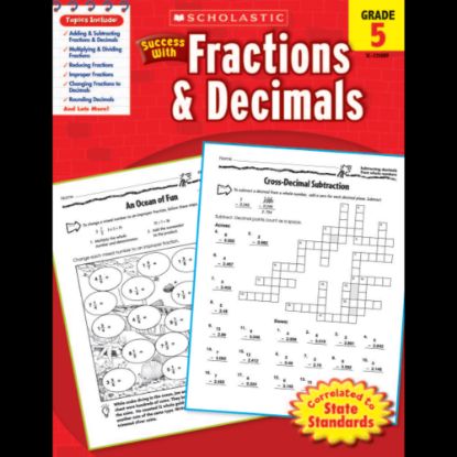 Picture of Scholastic Success With: Fractions & Decimals Workbook, Grade 5