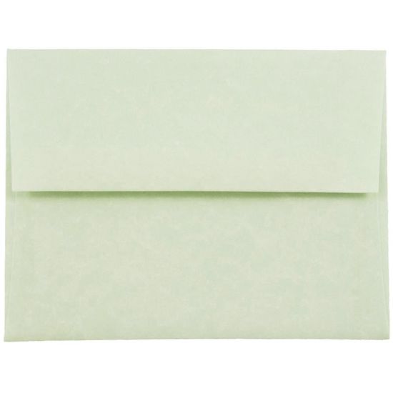 Picture of JAM Paper Booklet Invitation Envelopes, A2, Gummed Seal, 30% Recycled, Green, Pack Of 25