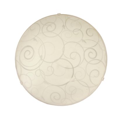 Picture of Simple Designs Flush-Mount Indoor Ceiling Light, 10inW, Round, White