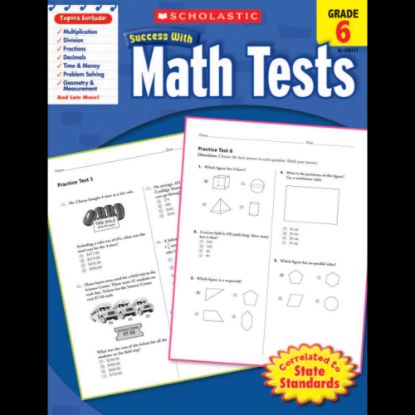 Picture of Scholastic Success With: Math Tests Workbook, Grade 6