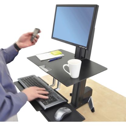 Picture of Ergotron WorkFit-S Sit-To-Stand Workstation, Single HD, Black