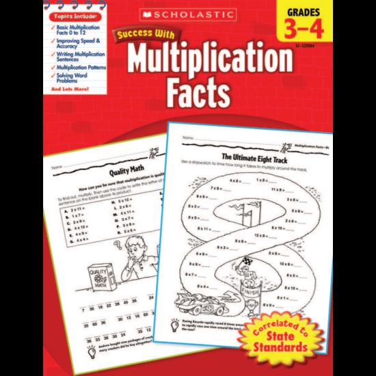 Picture of Scholastic Success With: Multiplication Facts Workbook, Grades 3-4