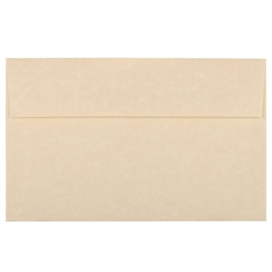 Picture of JAM Paper Parchment Booklet Invitation Envelopes, A10, Gummed Seal, 30% Recycled, Brown, Pack Of 25