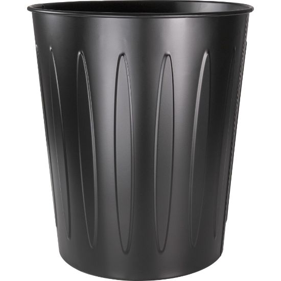 Picture of Genuine Joe 6-Gallon Fire-Safe Trash Can, Black