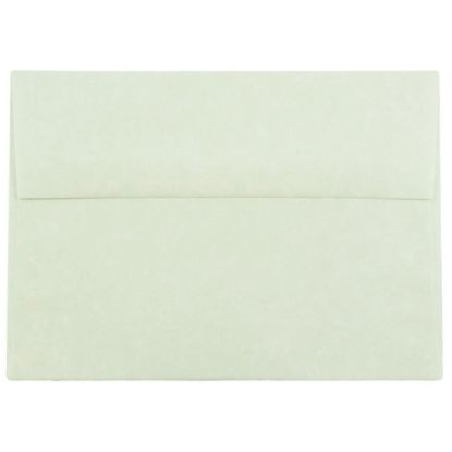 Picture of JAM Paper Parchment Booklet Invitation Envelopes, A7, Gummed Seal, 30% Recycled, Green, Pack Of 25