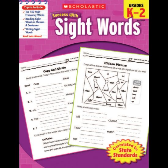 Picture of Scholastic Success With: Sight Words Workbook