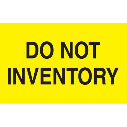 Picture of Preprinted Special Handling Labels, DL2281, "Do Not Inventory", 5in x 3in, Bright Yellow, Roll Of 500