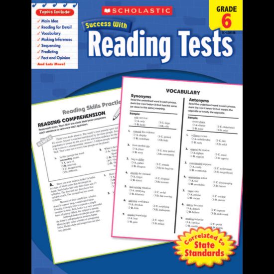 Picture of Scholastic Success With: Reading Tests Workbook, Grade 6