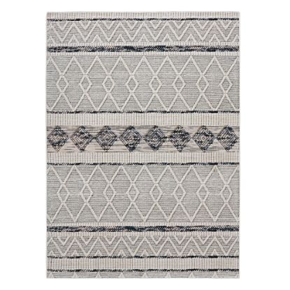 Picture of Linon Aria Area Rug, 5ft x 7ft, Finch Cream/Gray