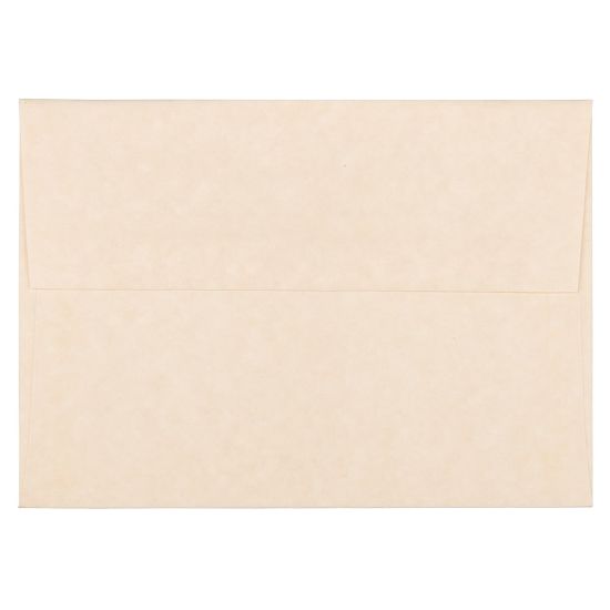 Picture of JAM Paper Parchment Booklet Invitation Envelopes, A6, Gummed Seal, 30% Recycled, Natural, Pack Of 25