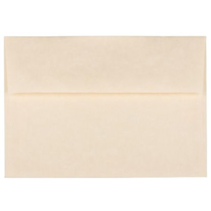 Picture of JAM Paper Parchment Booklet Invitation Envelopes, A7, Gummed Seal, 30% Recycled, Natural, Pack Of 25