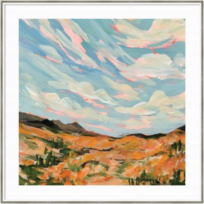 Picture of Amanti Art California by Emily Kenney Wood Framed Wall Art Print, 41inH x 41inW, White