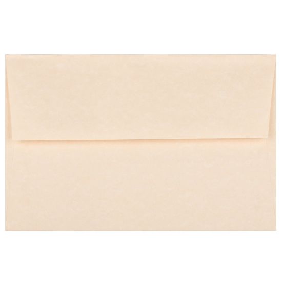 Picture of JAM Paper Booklet Invitation Envelopes, A8, Gummed Seal, 30% Recycled, Natural, Pack Of 25