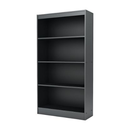 Picture of South Shore Axess 56inH 4-Shelf Contemporary Bookcase, Black/Dark Finish, Standard Delivery