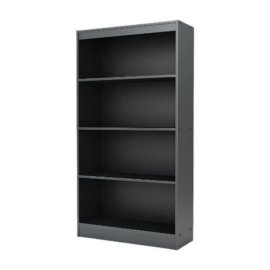 Picture of South Shore Axess 56inH 4-Shelf Contemporary Bookcase, Black/Dark Finish, Standard Delivery