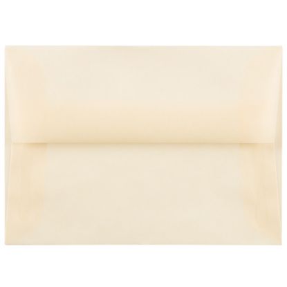 Picture of JAM Paper Translucent Envelopes, #4 Bar (A1), Gummed Seal, Spring Ochre, Pack Of 25