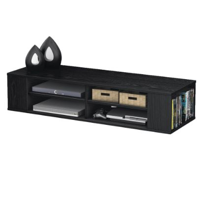 Picture of South Shore City Life Wall Mounted Media Console, Black Oak