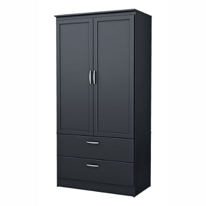 Picture of South Shore Acapella Wardrobe Armoire, Pure Black