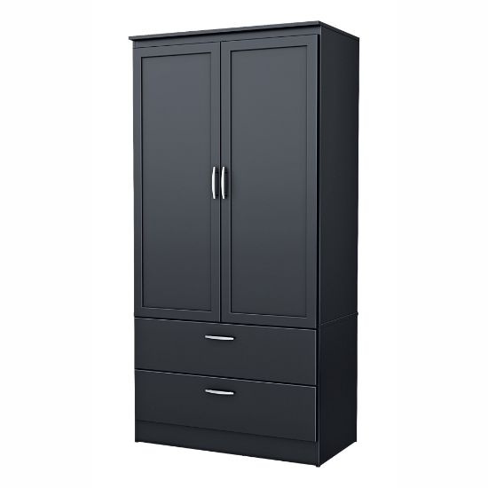 Picture of South Shore Acapella Wardrobe Armoire, Pure Black