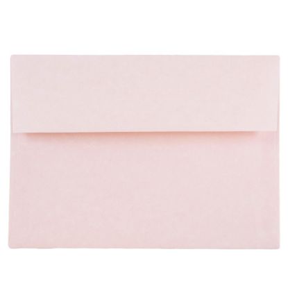 Picture of JAM Paper Parchment Booklet Invitation Envelopes, A7, Gummed Seal, 30% Recycled, Pink Ice, Pack Of 25