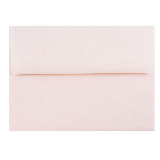 Picture of JAM Paper Parchment Booklet Invitation Envelopes, A6, Gummed Seal, 30% Recycled, Pink Ice, Pack Of 25